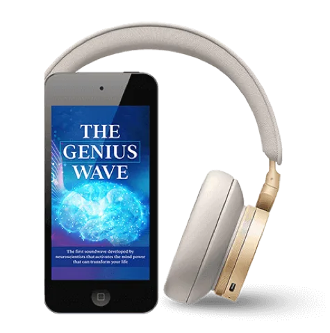 The audio program on a phone with headphones